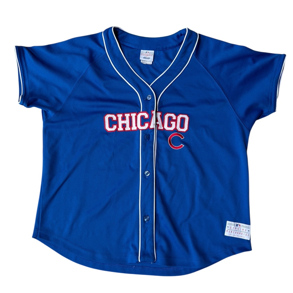 Vintage Chicago Cubs Jersey Lady Slugger Women’s Blue MLB Genuine Merchandise XL - Picture 3 of 9